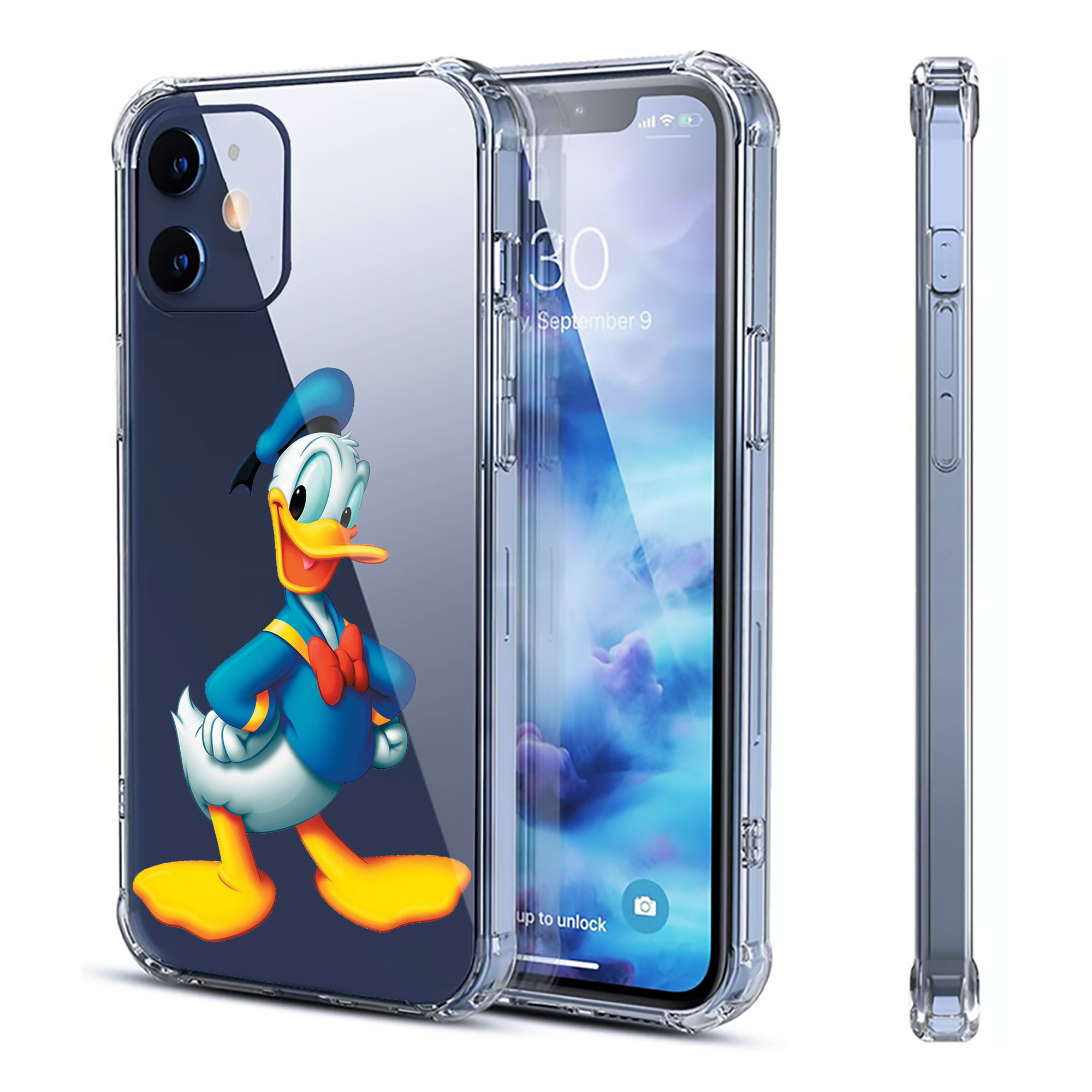 （画像用） ミッキーマウス Mickey Mouse 【iPhone 12シリーズ対応】透明スマホケース（クリアソフトケース）